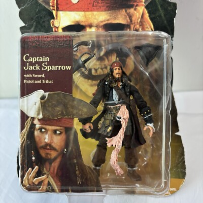 NEW Disneys Pirates of the Caribbean Jack Sparrow Action Figure, 2006 Zizzle, 4''