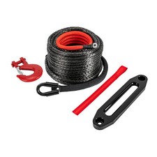 Synthetic Winch Rope Winch Line Recovery Cable 3/8"x100ft 23809lbs for SUV Truck