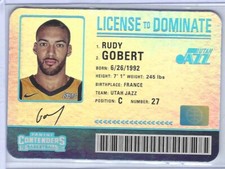RUDY GOBERT 2020-21 PANINI CONTENDERS LICENSE TO DOMINATE CASE HIT SSP #15