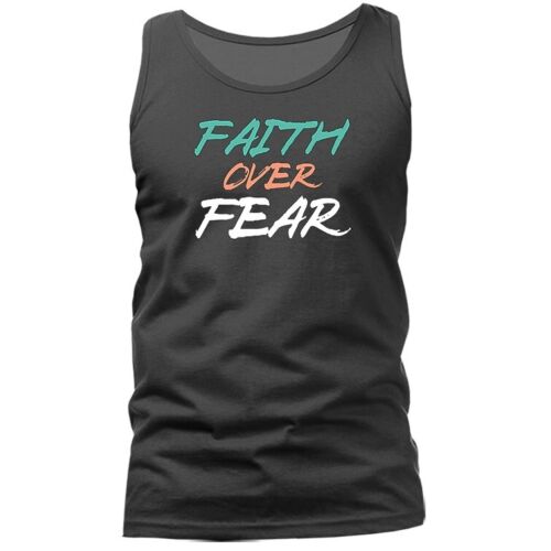 Glaube über Angst christlich religiös Gott Bibel Kirche Jesus Christus Tanktop - Bild 3 von 8