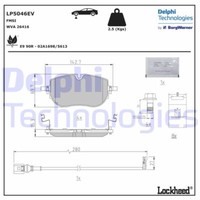 LP5046EV Delphi Bremsbelagsatz, Scheibenbremse FüR Audi,Cupra,Skoda,Vw
