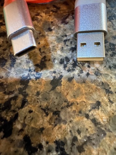 GLOW IN THE DARK light-up LED USB-A to USB-C Data Phone Charging Cables - Picture 5 of 8