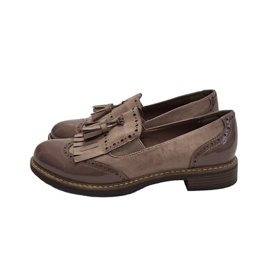 Graceland Brown Vintage Slip-On Flat Shoes Uk Women's Size