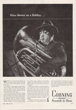 Corning Glass Print Ad 1946 Vintage Original Research in Glass