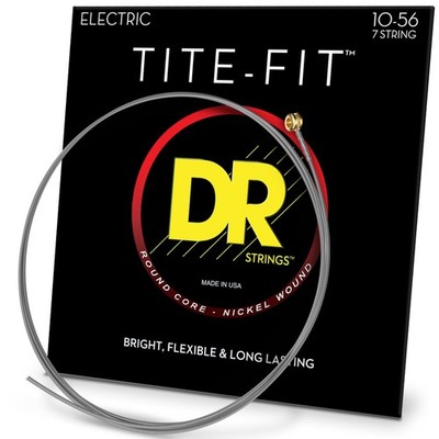 DR Strings Tite Fit Electric Round Core 7 String 10-56 Medium (10-56) 