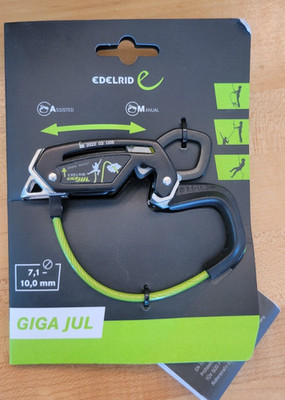 EDELRID Giga Jul Assisted Braking Belay Device 7.1-10mm Climbing Rappel