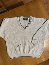 Vintage Dunbrooke Sweater XL Gray Textured Knit 100% Cotton Made in USA 90s