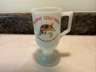 Vintage Retro Philmont Scout Ranch Milk Glass Mug Pedestal Cimarron NM
