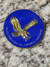 Zenith Eagle Wire Wheel Knock Off Metal Chips Gold Blue Set Of 4