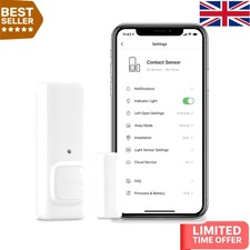 Battery-Powered Window Alarm Sensor with Voice Alerts - Modern Security Solution