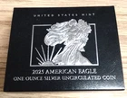 2025 W BURNISHED SILVER EAGLE IN ORIGINAL MINT BOX W/ COA [MINT CODE 25EG]