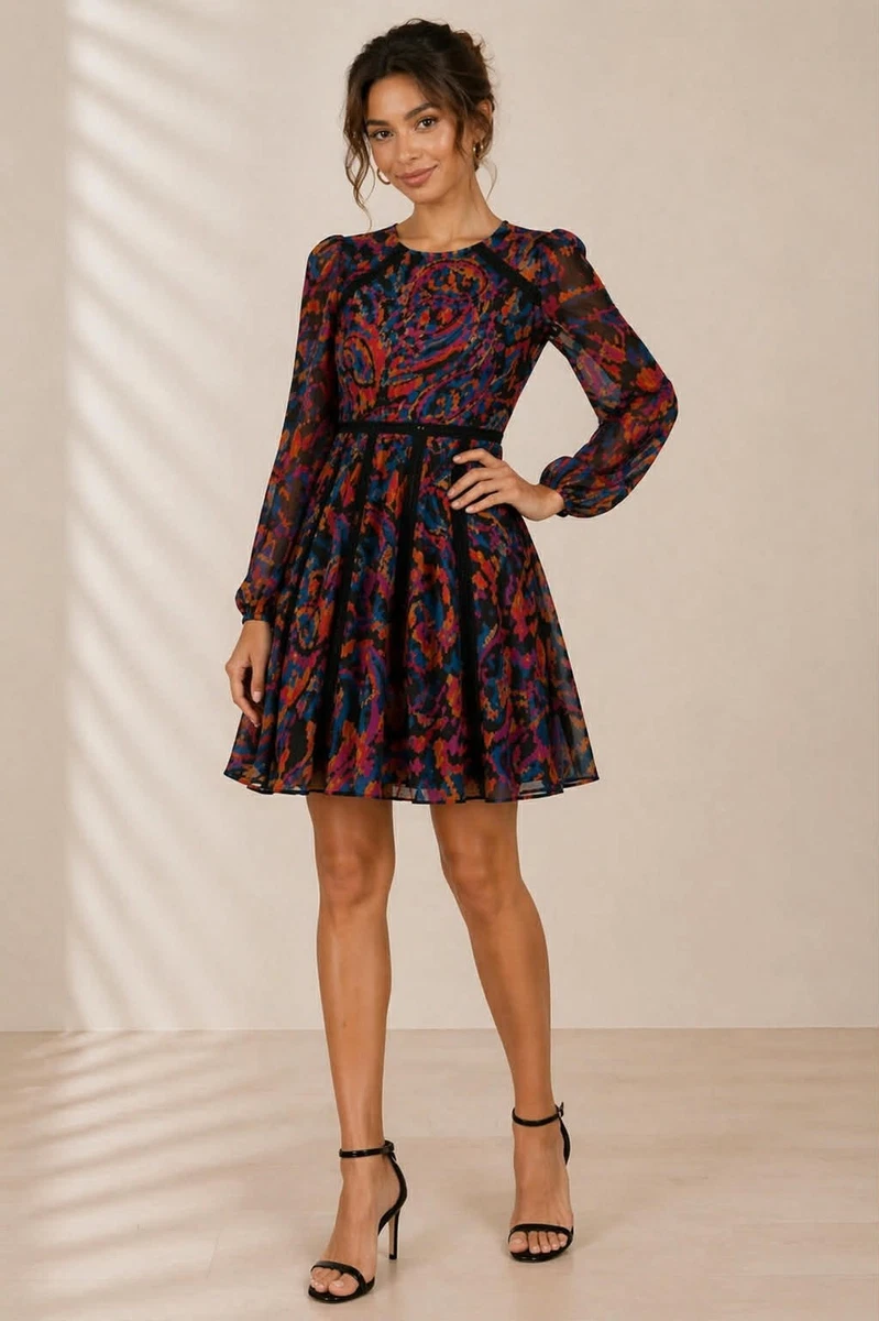 Unbranded Chiffon Long Sleeve Short Dresses for Women for sale | eBay