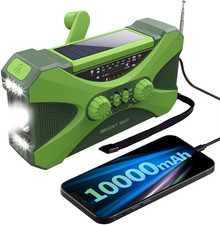 10000Mah Emergency Radio, Solar Hand Crank Radio, Portable AM/FM/NOAA Weather Ra