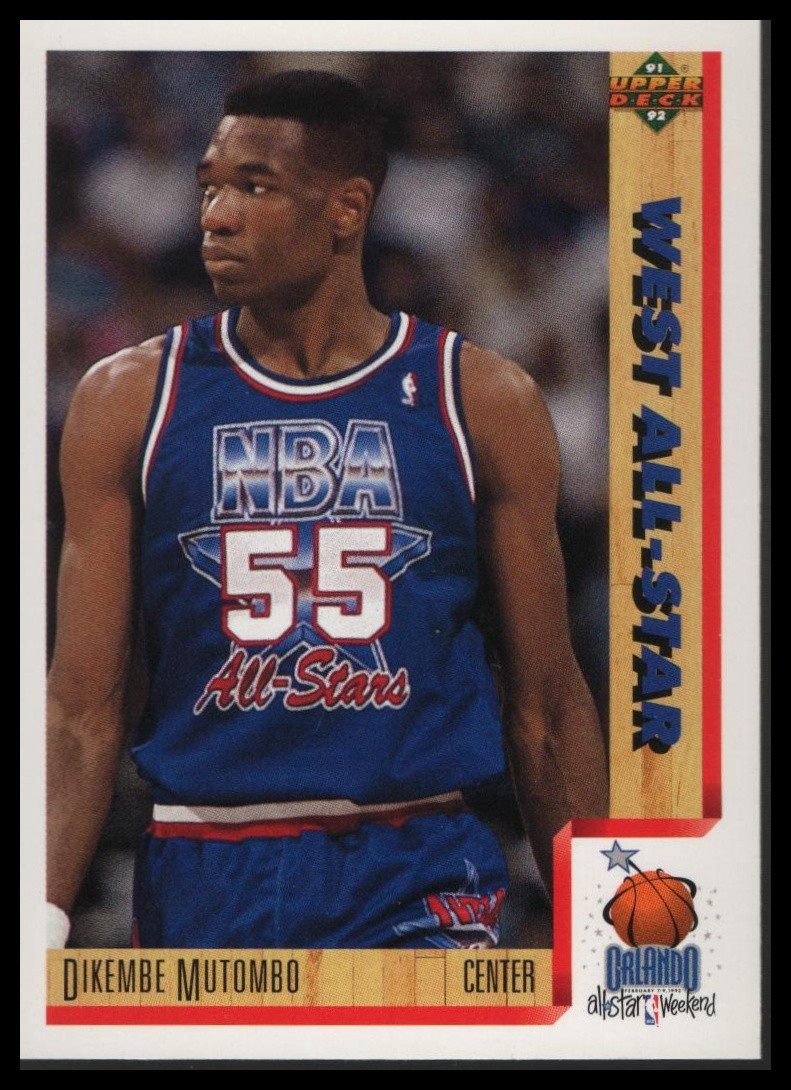1991-92 Upper Deck - #471 - DIKEMBE MUTOMBO - Denver Nuggets - West All-Star RC