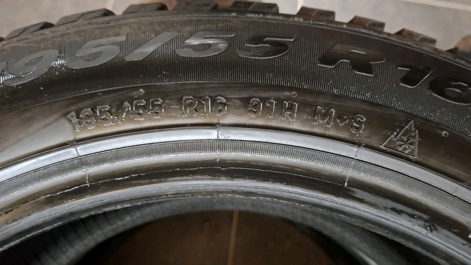 2x PIRELLI WINTER CINTURATO 195/55 R16 91 H XL DOT 2019 Profil 6-7mm - Bild 4 von 4