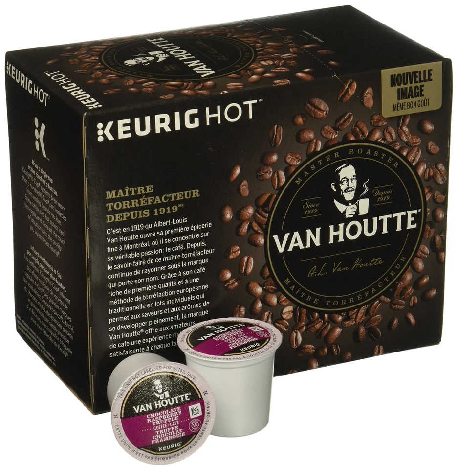 Van Houtte, trufa de chocolate con frambuesa, cápsulas Keurig K-Cup de una sola porción, Light R Foto 2 de 4