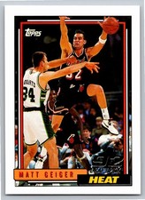 1992-93 Topps Matt Geiger #322 RC Rookie Miami Heat Basketball Card NBA. rookie card picture