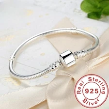Handmade Original  925 Sterling Silver Charm Bracelet Jewelry Gift