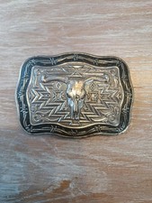Crumrine Western Longhorn Men's Bull Skull Belt Buckle