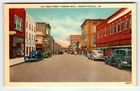 Vintage Linen Postcard Main Street West Charlottesville VA 1930s