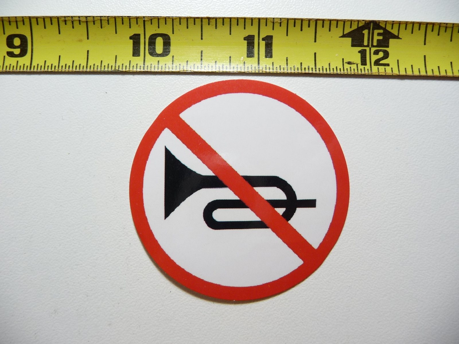 No Horn Blowing Prohibited Decal Sticker for Work Vehicles