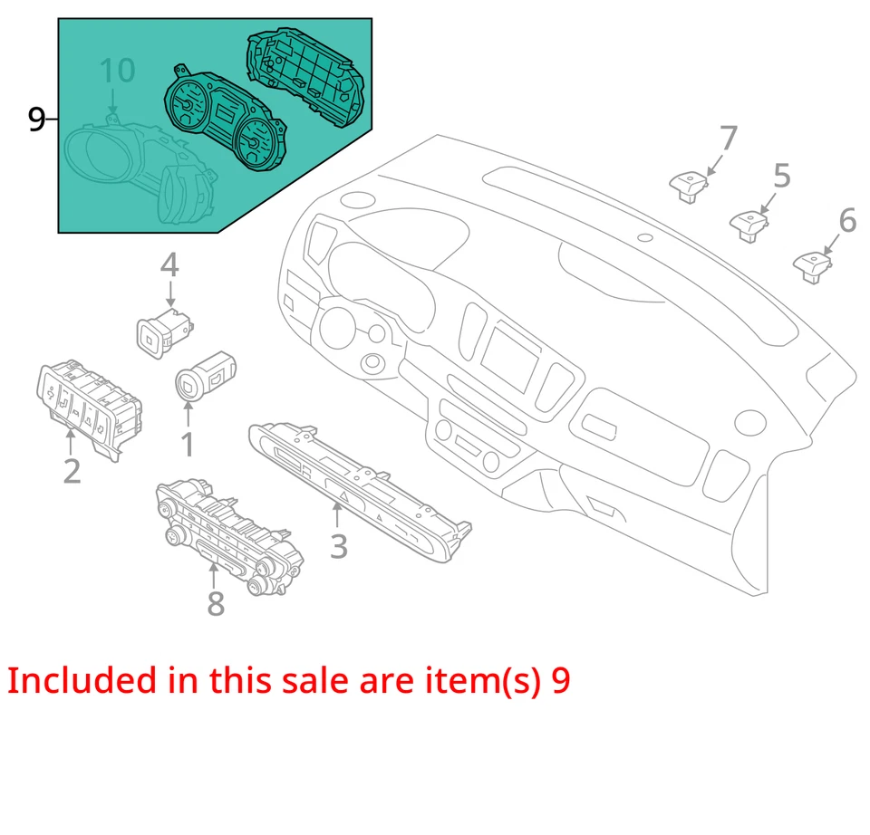 Cuadro de instrumentos velocímetro Kia Sedona 2015-2016 medidores 94003-a9021 ENWOU Foto 3 de 4
