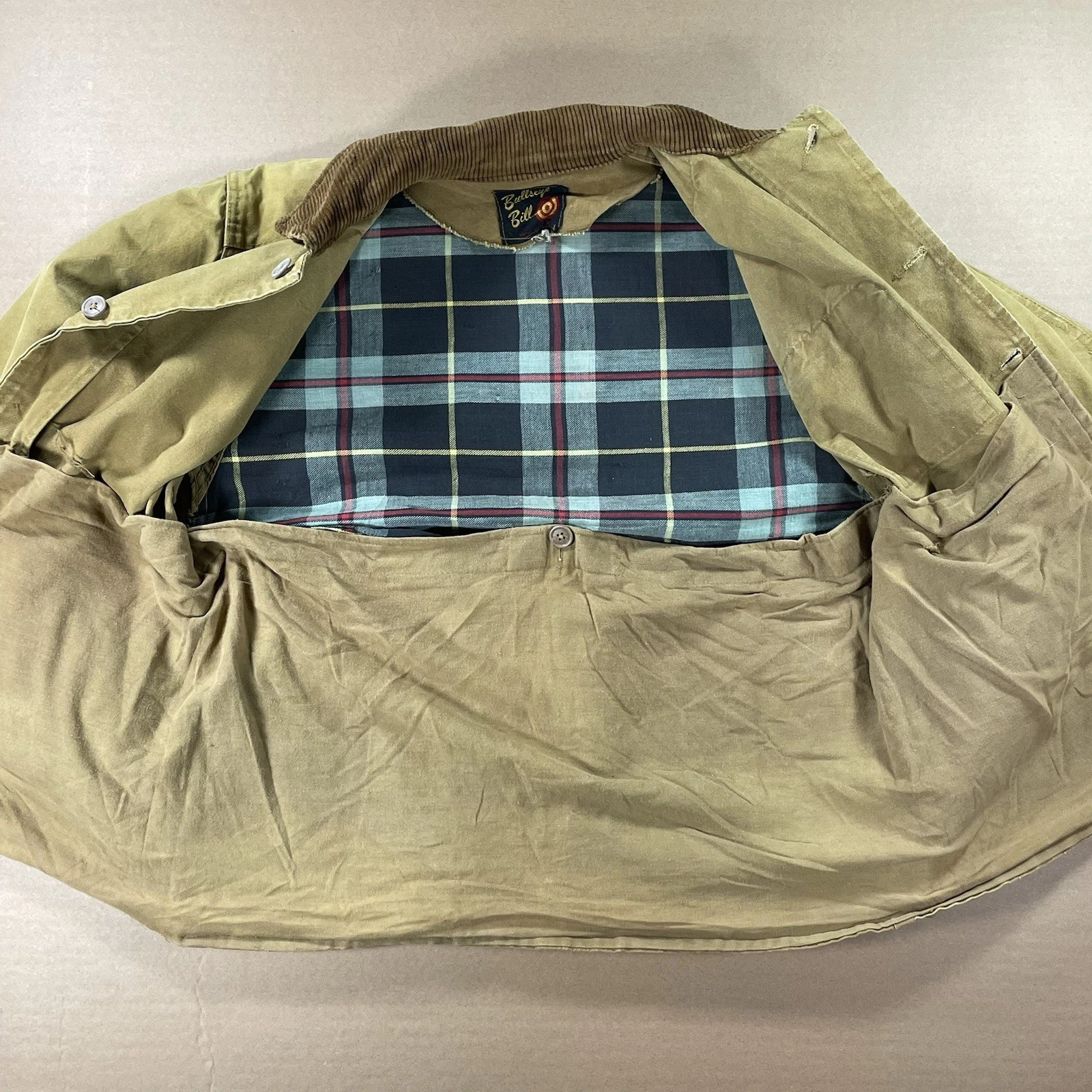 Vtg 60s Bullseye Bill Hunting Jacket Tan Duck Canvas - Mens L - like carhartt - product detail image 8