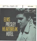 ELVIS PRESLEY-RCA-EPA-821-HARD COVER-4-SONG-EP + 45-(HEARTBREAK HOTEL+3)--PS-PIC