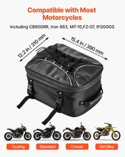 New Motorcycle Tail Bag, 22-34 L Expandable Motorcycle Rear Seat Bag with Wate
