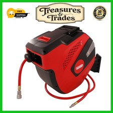Image of Automatic Air Hose Reel 30m Durable Polypropylene Case 32m PVC Hose 250 PSI