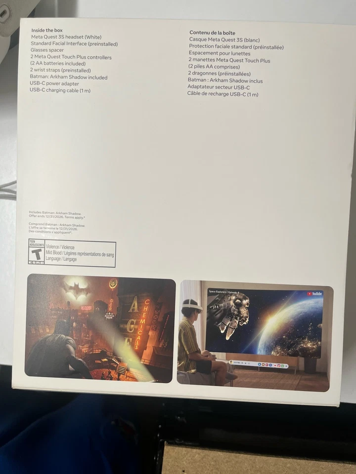 Meta Quest 3S 256GB with Batman: Arkham Shadow Game Bundle - Image 3 of 3