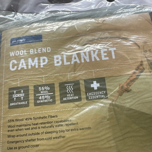 Stansport Wool Blend Camp Blankets - O.D. Green - Picture 3 of 6