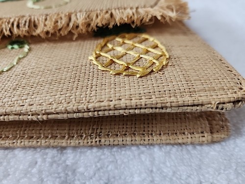 J Crew Damen Umhängetasche fruchtig Stroh gebraucht - Bild 4 von 10