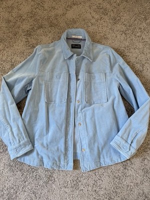 Cecil Cord Jacke Overshirt S 38 Hellblau Damen