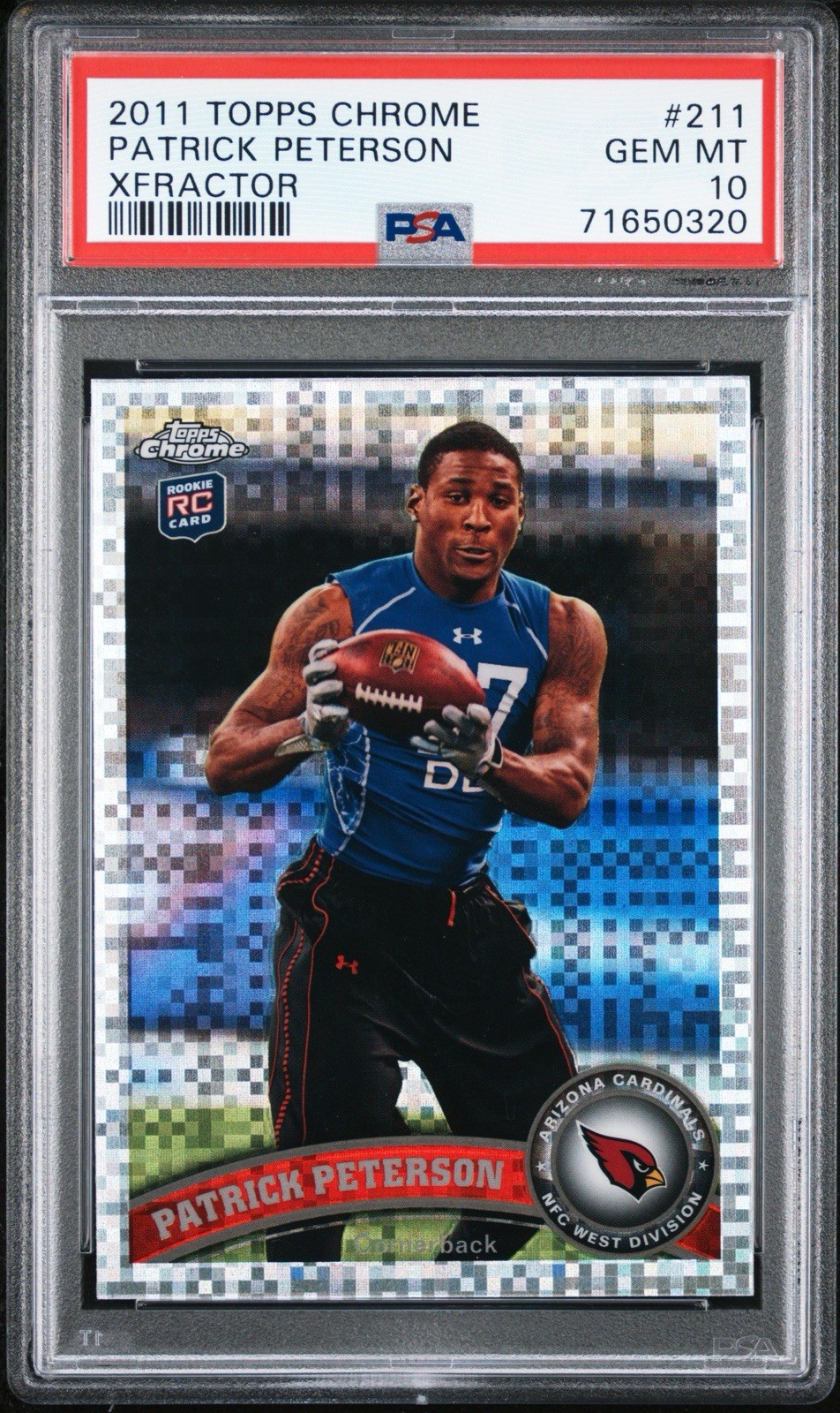 2011 Topps Chrome #211 Patrick Peterson Xfractor RC Rookie PSA 10 - LOW POP
