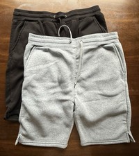 Essentials C81 Men  s 2XL Fleece Sweatshorts 2 Pair Gray And Black NWOT
