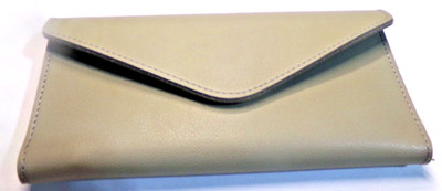 Meiruida BIFOLD WALLET - thick, gray LEATHER 7.25'' x 4'' x .75'' NICE!