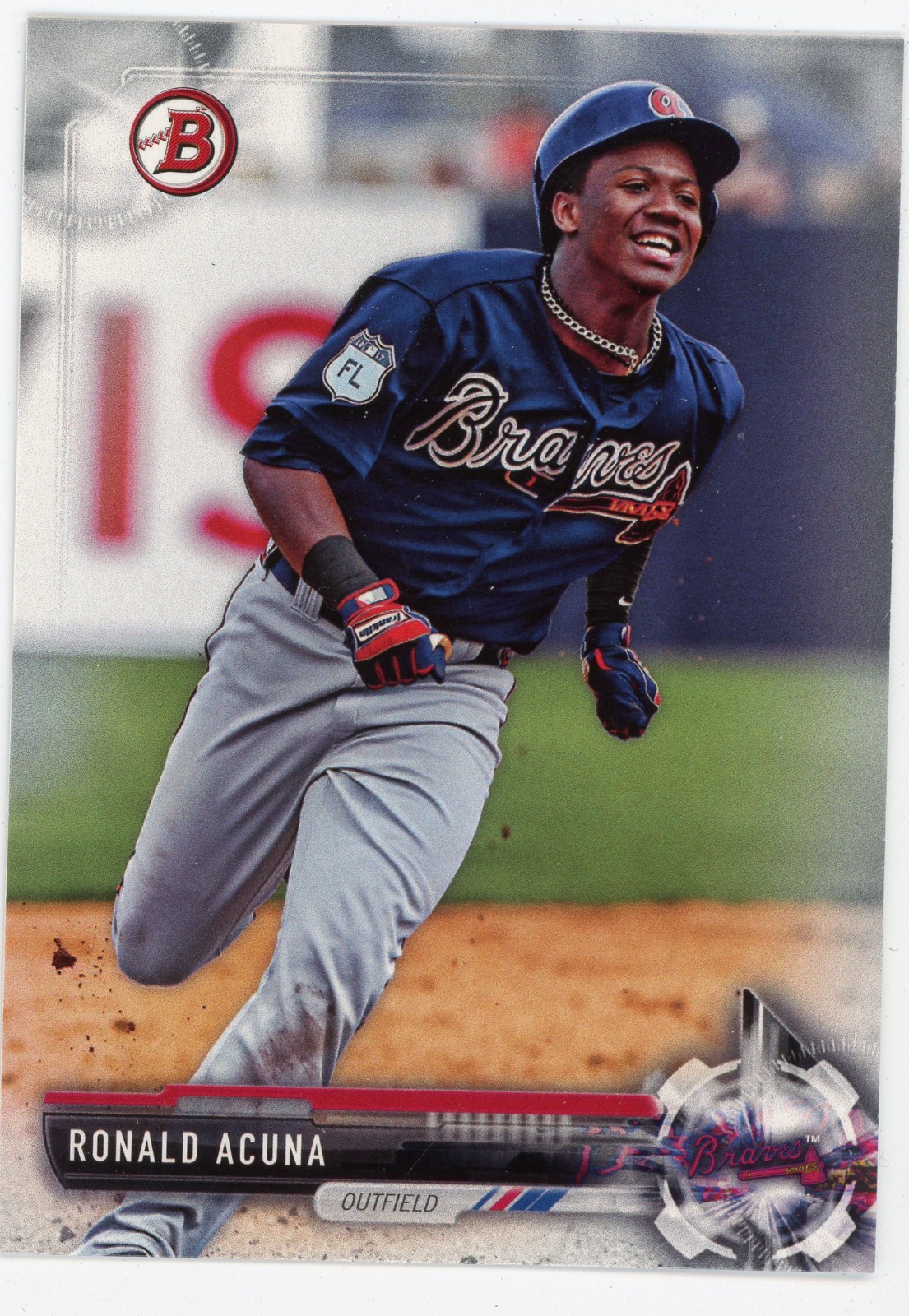 2017 Bowman Draft Prospect Rookie Ronald Acuna #39 Braves