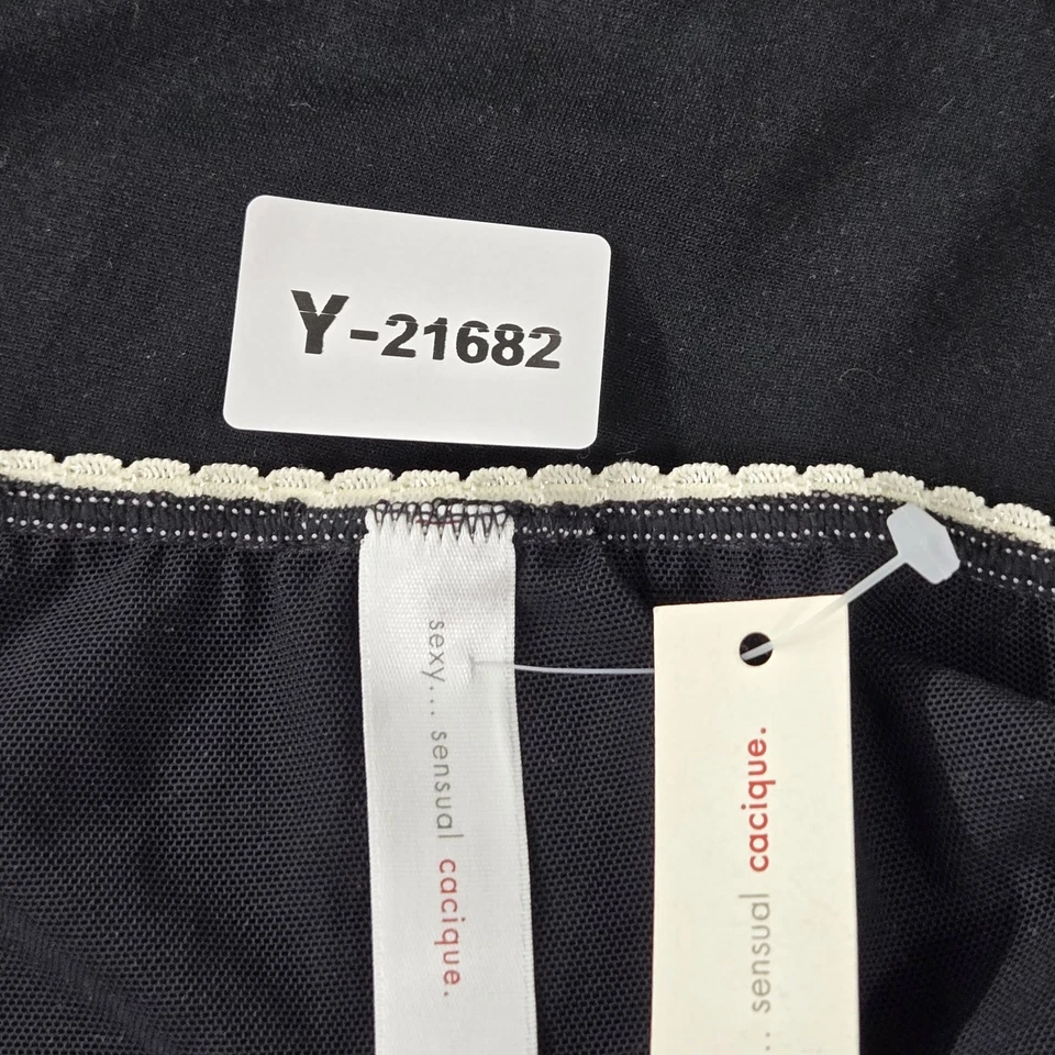 Prendas para dormir Cacique para mujer 14/16 (1X) negras cami camiseta sin mangas encaje cuello en V suéter nuevo con etiquetas Foto 2 de 4