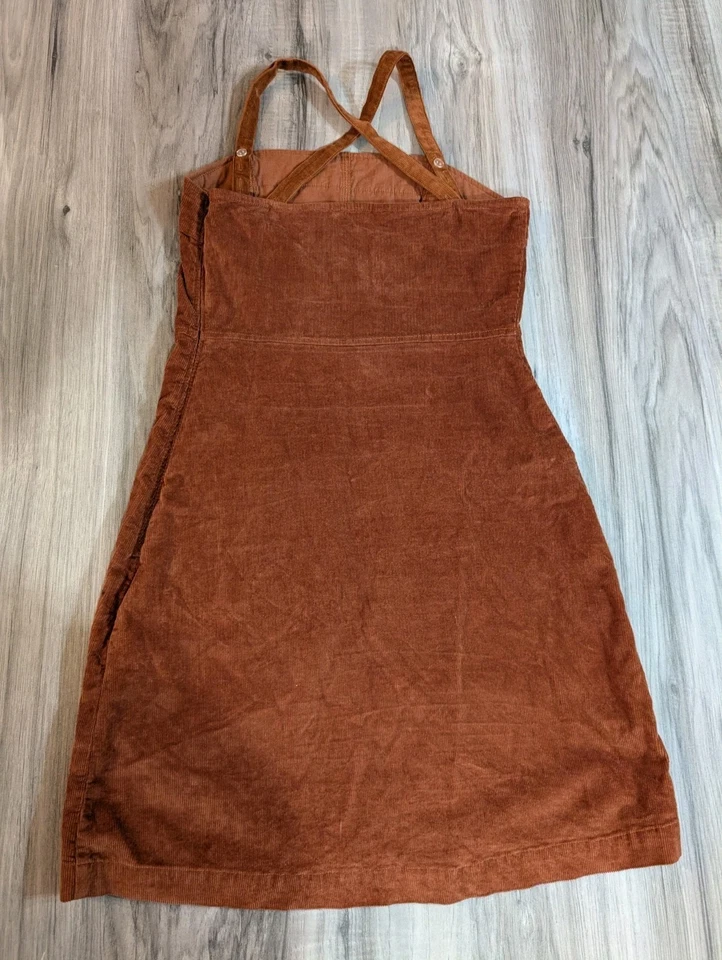 Vestido Hollister Color Caramelo Marrón Claro Corderoy Talla XS Foto 2 de 4