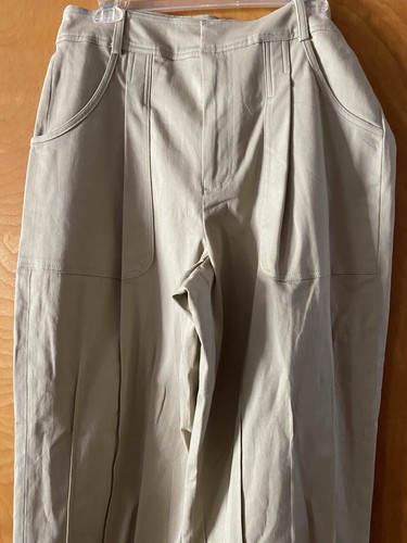 NEU MIT ETIKETT KHAKI HELLBRAUN HOSE DAMEN GRÖSSE 14 PARKER KORDELZUG BÜNDCHEN STRETCH - Bild 2 von 7