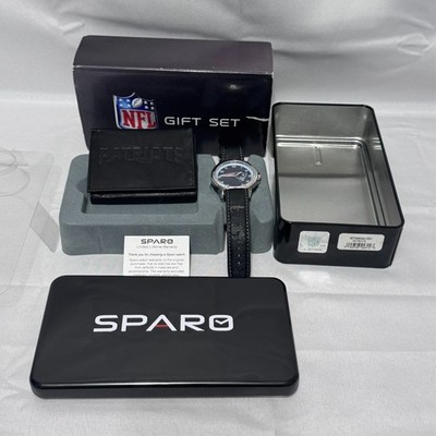 New England Patriots Official NFL Sparo Watch, Leather Wallet, Sunglass Gift Set
