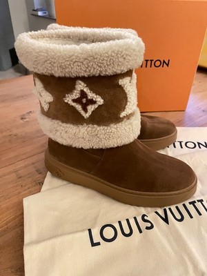 Louis Vuitton Snow Drop Flat Ankle Boot 1A95 DT cognac Gr. 38 