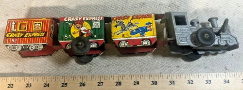 Marx Crazy Express Windup Zig Zag Train Made in USA - Yes it Works!