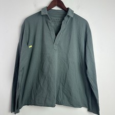 Frank Eileen Patrick Heritage Jersey Popover Henley Green Med NWOT