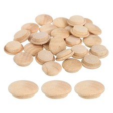 uxcell Wood Button Plugs 20x15mm 60 Pcs