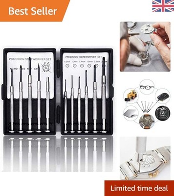 11-teiliges Präzisions Mini Schraubendreher Set mit ergonomischem Etui für Brille & mehr