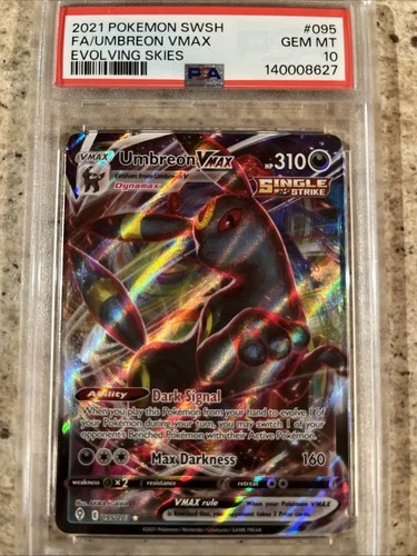 Umbreon Vmax 095/203 Evolving Skies Pokemon PSA 10