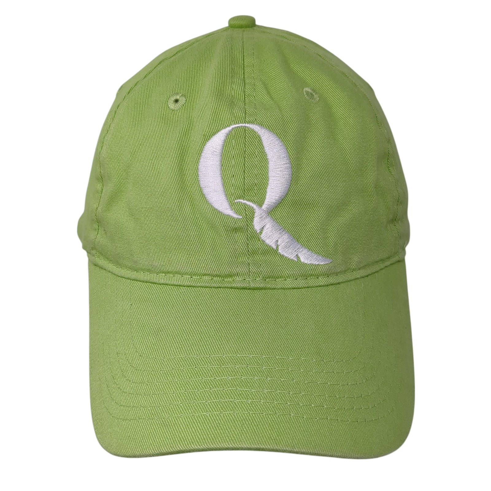 Initial Q Strapback Baseball Cap Green One Size A… - image 1