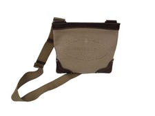 PRADA Logo Jacquard Schultertasche BT0537 Beige Leinen Leder Corda + Moro